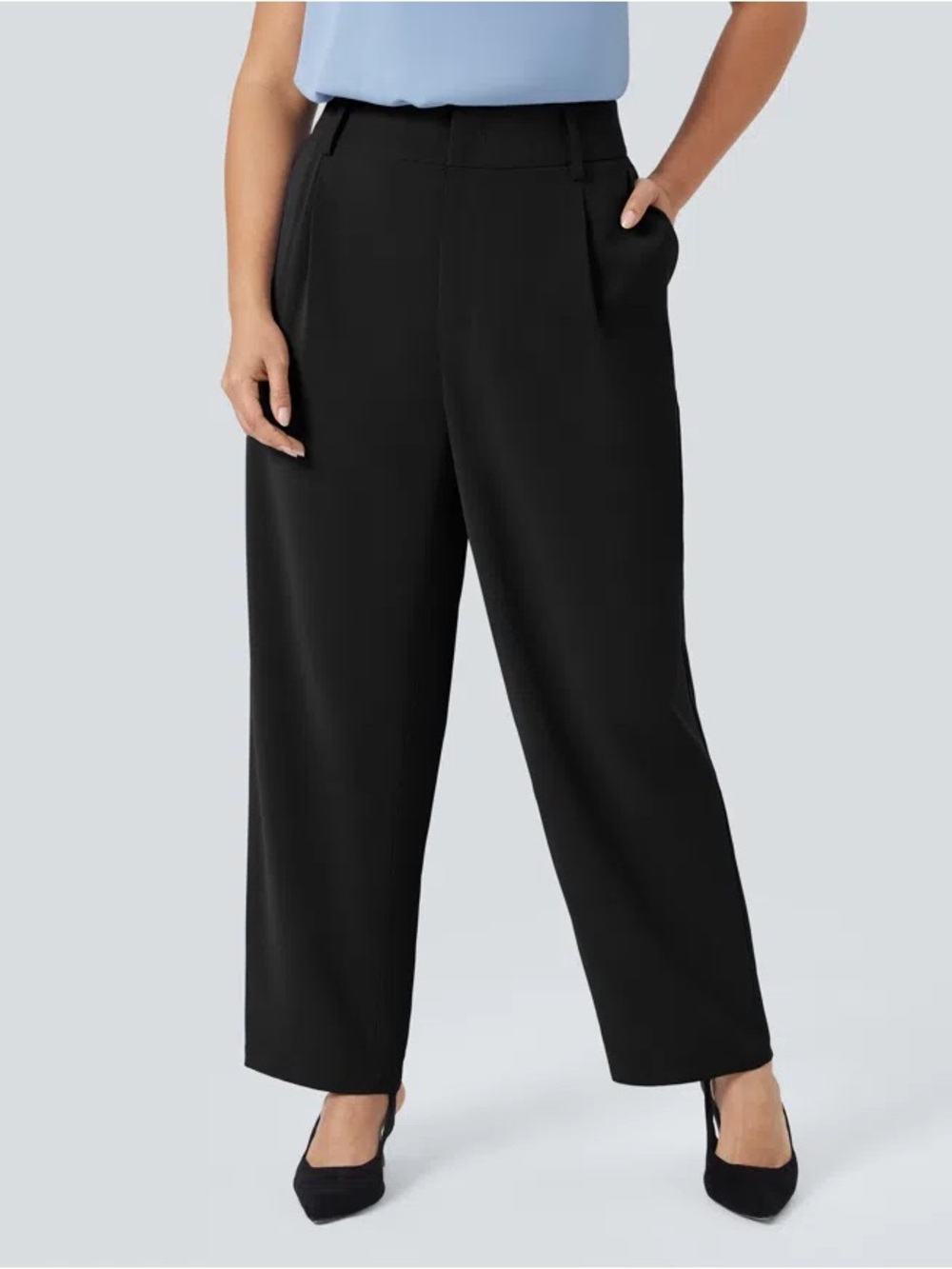 NWT Halara Halara Flex™ High Waisted Pocket Solid Work Plus Size Tapered Pants